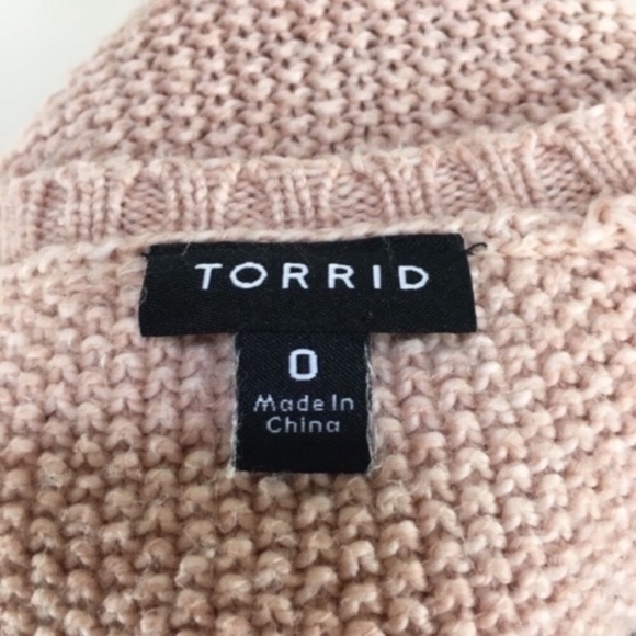 Torrid Love Sweater Pale Pink Textured Long Sleeve Pullover Women’s Sz Large - Picture 5 of 6